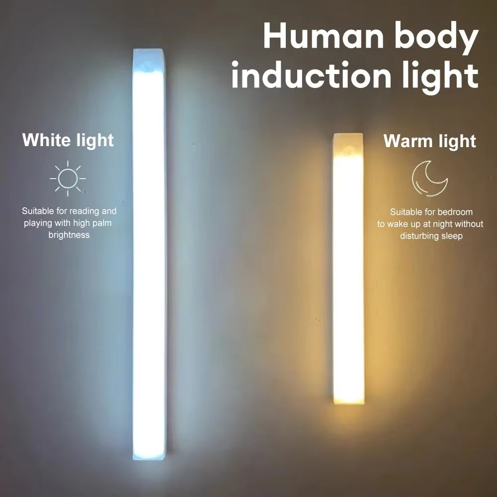 Led-Balkenlichter, USB Wiederaufladbar, Bewegungsmelder, Nachtlicht, Tragbare Induktionsschrankleuchte Für Küche, Zimmer Für Kleiderschrank, Flur