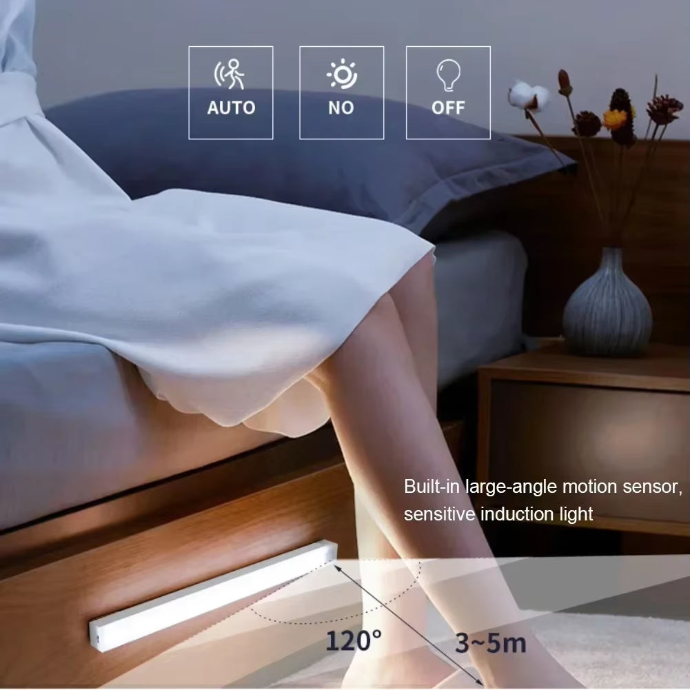 Led-Balkenlichter, USB Wiederaufladbar, Bewegungsmelder, Nachtlicht, Tragbare Induktionsschrankleuchte Für Küche, Zimmer Für Kleiderschrank, Flur