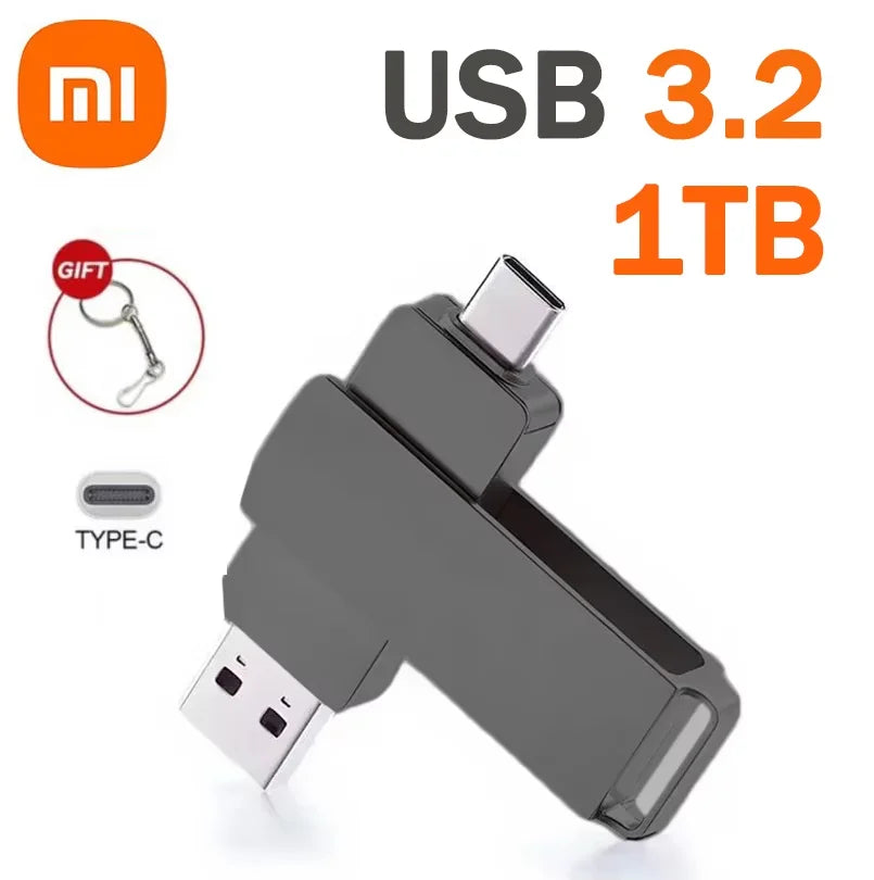 Xiaomi 16TB Flash Drive USB 3.2 High Speed Waterproof USB Transfer Type-C 2-In-1 8TB 16TB OTG Pendrive Flash Disk for Computer