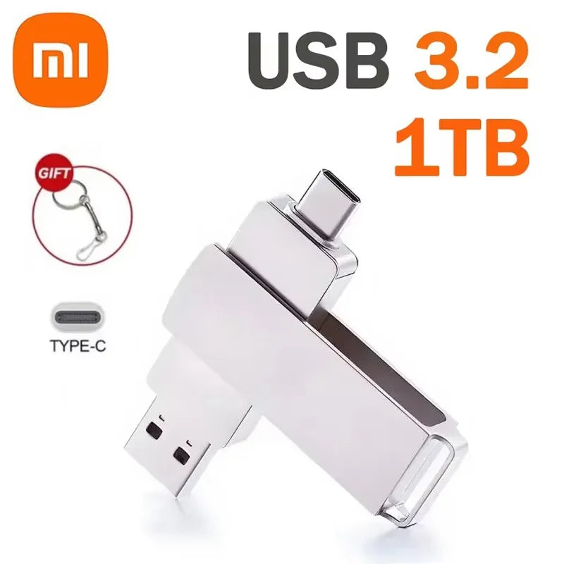 Xiaomi 16TB Flash Drive USB 3.2 High Speed Waterproof USB Transfer Type-C 2-In-1 8TB 16TB OTG Pendrive Flash Disk for Computer