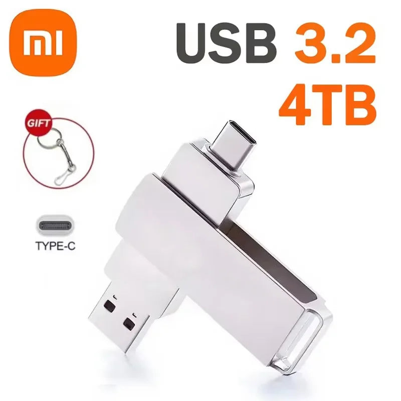 Xiaomi 16TB Flash Drive USB 3.2 High Speed Waterproof USB Transfer Type-C 2-In-1 8TB 16TB OTG Pendrive Flash Disk for Computer